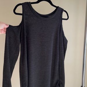 Charcoal grey cold shoulder tunic